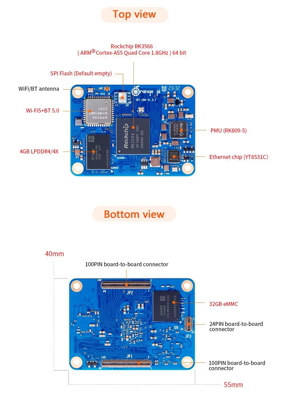 BoaMasMOrange Pi CM4 4GB RAM 3 - Compute Module 4 32Gb Wifi ulasan dan harga