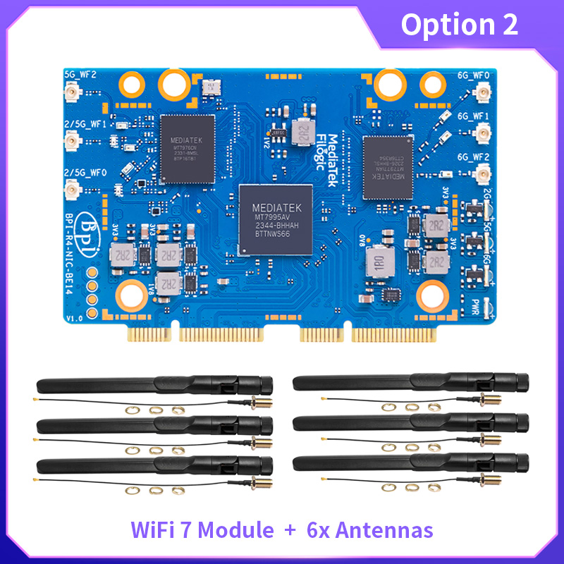 BPI-R4-NIC-BE14 WiFi 7 modul d - Bananapi Bpi R4 Wifi 7 ulasan dan harga