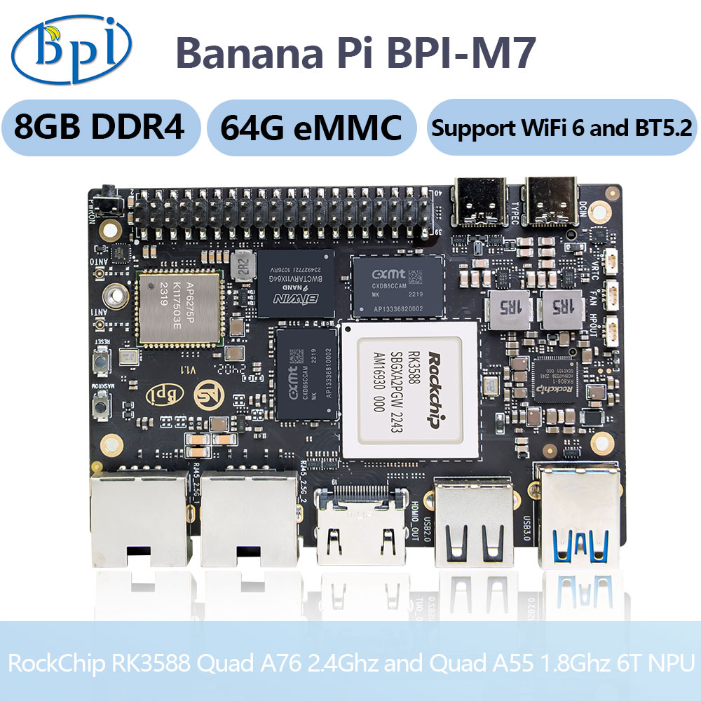 Banana Pi BPI-M7 Rockchip RK35 - Banana Pi Bpi M7 Rk3588 ulasan dan harga