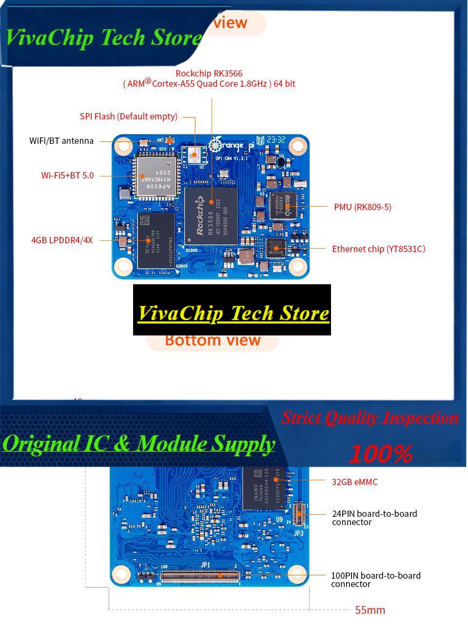 VivacpOrange Pi CM4 4GB RAM 32 - Compute Module 4 32Gb Wifi ulasan dan harga